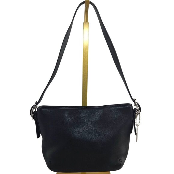 Vintage Y2K Coach Legacy Mini Dufflette Black Leather  Metal Hangtag Signature - Picture 4 of 11